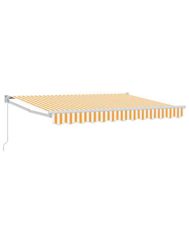 Tenda retrattile manuale Giallo e Bianco 3 x 2 m
