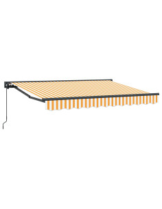 Tenda retrattile manuale Giallo e Bianco 3 x 2 m