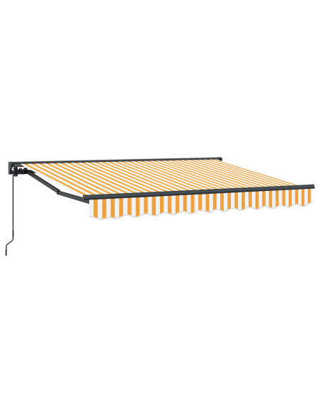 Tenda retrattile manuale Giallo e Bianco 3 x 2 m