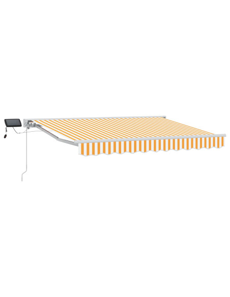 Cornice per Tenda Manuale con LED Giallo e Bianco 3 x 2 m
