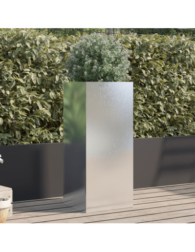 Fioriera Argento 32x29x75 cm in Acciaio Inox