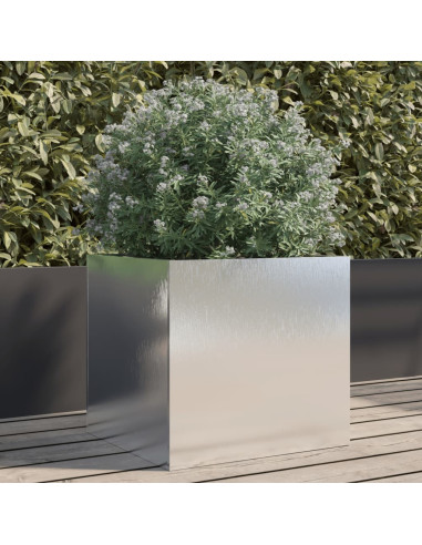 Fioriera Argento 42x40x39 cm in Acciaio Inox