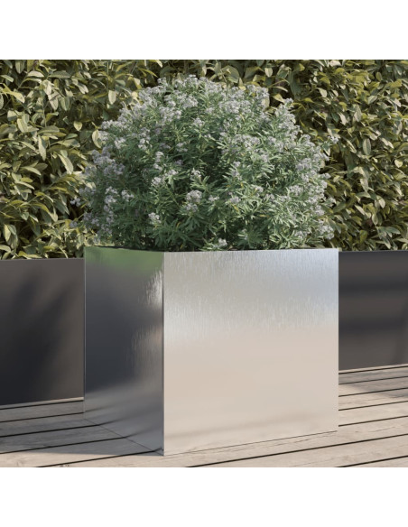 Fioriera Argento 42x40x39 cm in Acciaio Inox