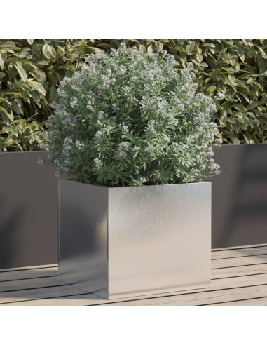 Fioriera Argento 32x30x29 cm in Acciaio Inox