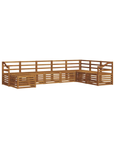Set divani 10 pcs Naturale Legno di Acacia Massello