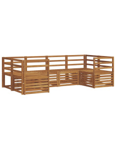 Set divani 6 pcs Naturale Legno di Acacia Massello 2