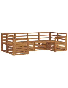 Set divani 6 pcs Naturale Legno di Acacia Massello 2
