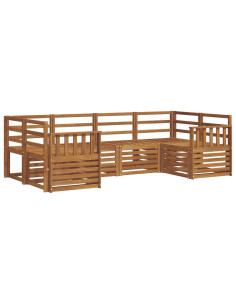 Set divani 6 pcs Naturale Legno di Acacia Massello 2