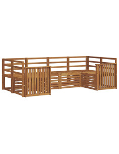 Set divani 6 pcs Naturale Legno di Acacia Massello 2