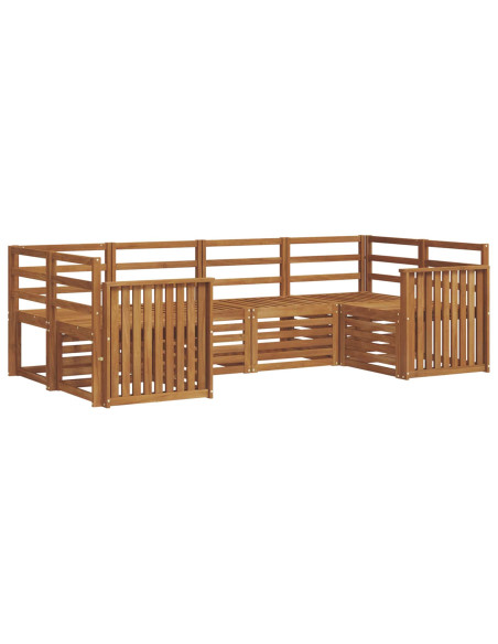 Set divani 6 pcs Naturale Legno di Acacia Massello