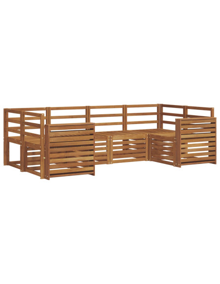Set divani 6 pcs Naturale Legno di Acacia Massello