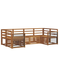 Set divani 6 pcs Naturale Legno di Acacia Massello 2