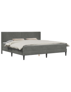 Struttura letto con materasso 2 pcs Grigio scuro 180 x 200 cm 2