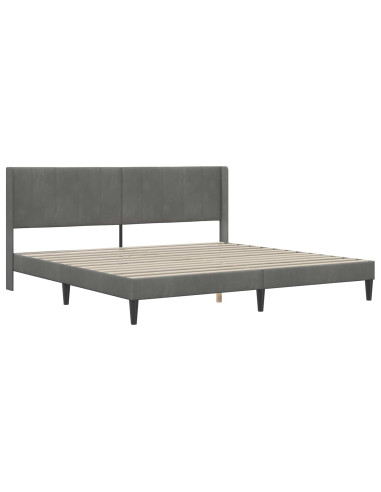 Struttura letto con materasso 2 pcs Grigio scuro 180 x 200 cm