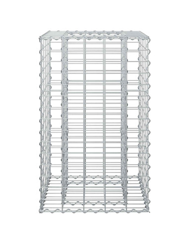 Letto rialzato in gabbione Argento 50 x 50 x 80 cm