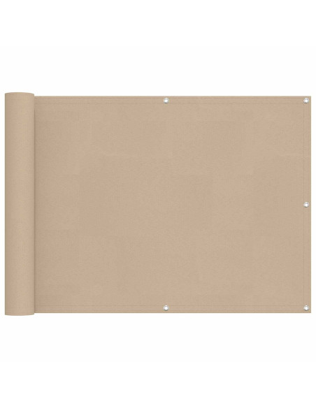 Schermo da balcone Beige 75 x 200 cm Oxford alu rivestito in PU