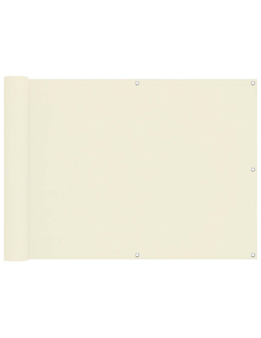 Schermo da balcone Crema 75 x 200 cm Tessuto Oxford