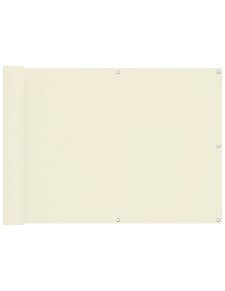 Schermo da balcone Crema 75 x 200 cm Tessuto Oxford