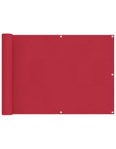 Schermo da balcone Rosso 75 x 200 cm Oxford alu rivestito in PU