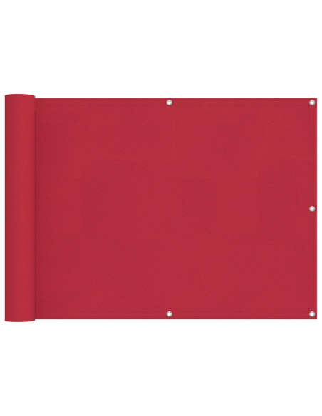 Schermo da balcone Rosso 75 x 200 cm Oxford alu rivestito in PU