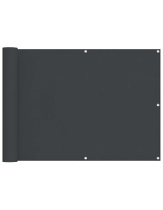 Schermo da balcone Nero 75 x 200 cm Oxford alu rivestito in PU 2