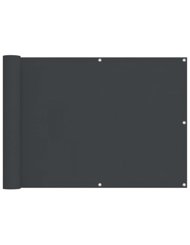 Schermo da balcone Nero 75 x 200 cm Oxford alu rivestito in PU