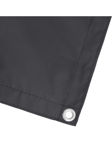 Schermo da balcone Nero 90 x 200 cm Oxford alu rivestito in PU