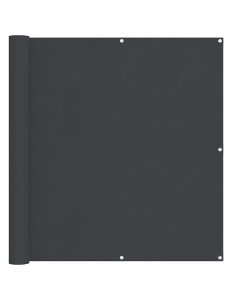 Schermo da balcone Nero 120 x 200 cm Oxford alu rivestito in PU