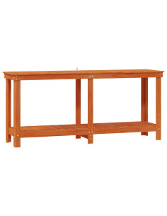 Banco da lavoro con lo scaffale Marrone Cera 180 x 50 x 80 cm 2
