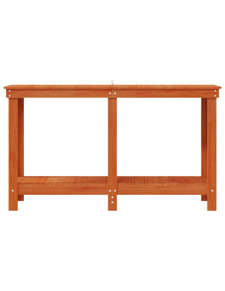 Banco da lavoro con lo scaffale Marrone Cera 140 x 50 x 80 cm
