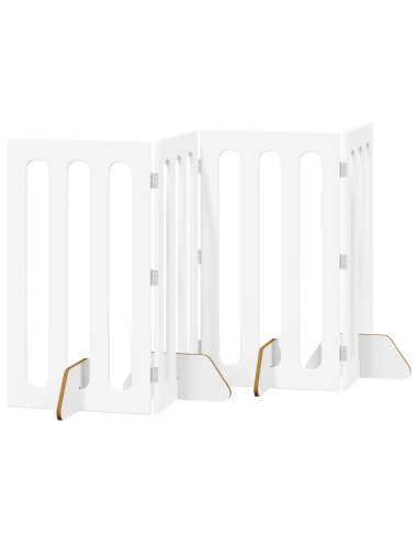 Recinto pieghevole per animali 4 pcs Bianco 201 x 38 x 90 cm