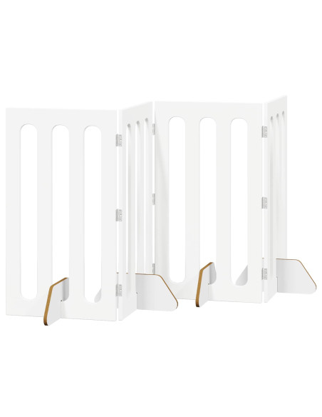 Recinto pieghevole per animali 4 pcs Bianco 201 x 38 x 90 cm