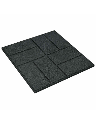 Pietra da Passo 6 pcs Nero 40,5 x 40,5 x 2 cm Gomma