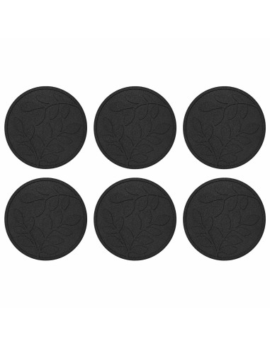 Pietra da Passo 6 pcs Nero Ø 44 x 2 cm Gomma
