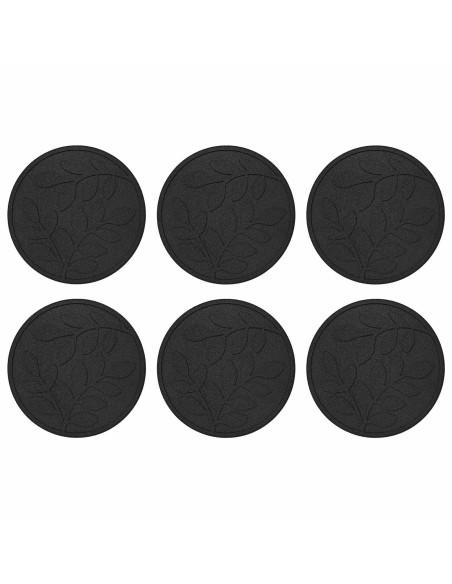 Pietra da Passo 6 pcs Nero Ø 44 x 2 cm Gomma