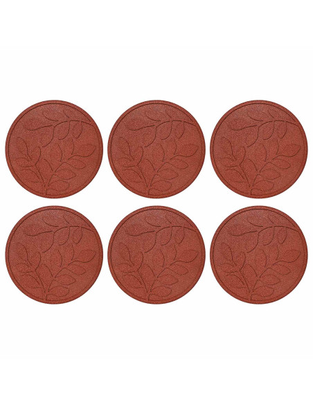 Pietra da Passo 6 pcs Rosso Ø 44 x 2 cm Gomma