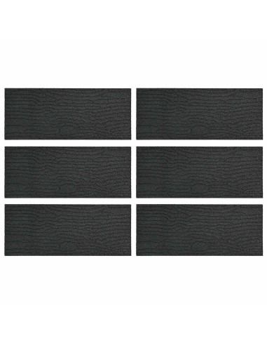 Pietra da Passo 6 pcs Nero 60,5 x 25 x 2 cm Gomma
