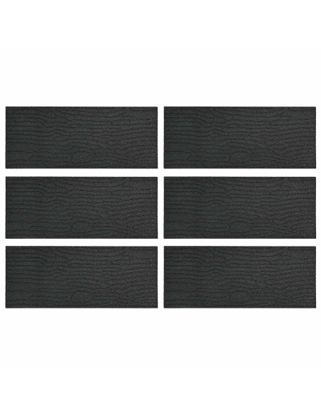 Pietra da Passo 6 pcs Nero 60,5 x 25 x 2 cm Gomma