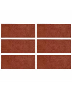 Pietra da Passo 6 pcs Rosso 60,5 x 25 x 2 cm Gomma 2