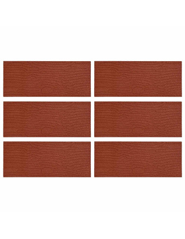Pietra da Passo 6 pcs Rosso 60,5 x 25 x 2 cm Gomma