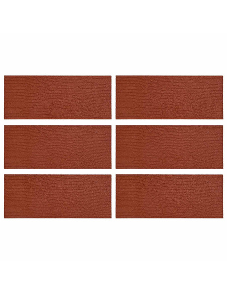 Pietra da Passo 6 pcs Rosso 60,5 x 25 x 2 cm Gomma