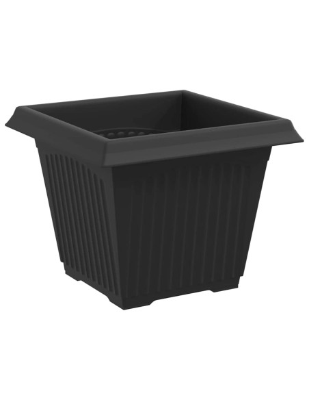 Vaso quadrato per fiori 6 pcs Nero 33 x 33 x 26 cm Plastica