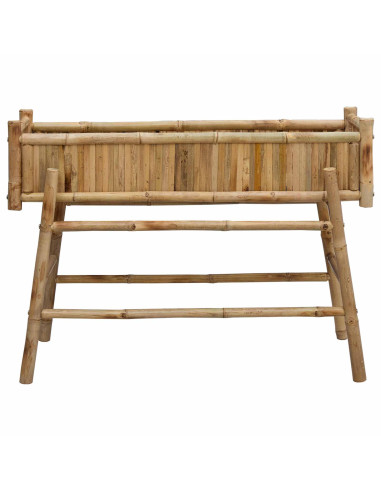 Vaso da Giardino con Supporto Naturale 100 x 38 x 74 cm Bambù