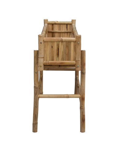 Vaso da Giardino con Supporto Naturale 100 x 38 x 74 cm Bambù