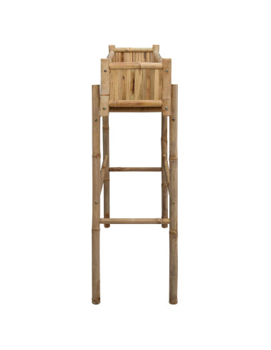 Vaso da Giardino con Supporto Naturale 100 x 38 x 114 cm Bambù