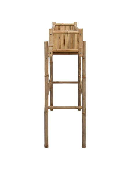 Vaso da Giardino con Supporto Naturale 100 x 38 x 114 cm Bambù