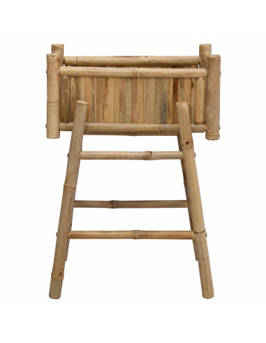 Vaso da Giardino con Supporto Naturale 50 x 38 x 74 cm Bambù