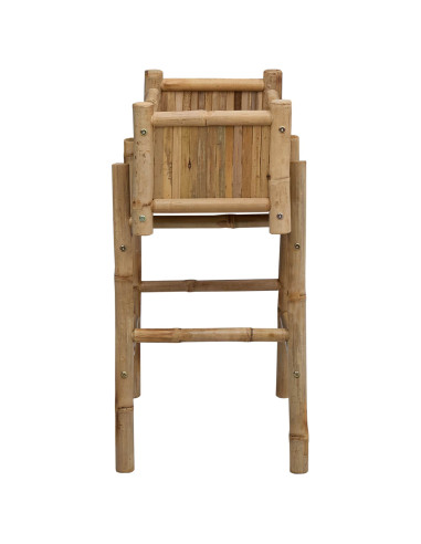 Vaso da Giardino con Supporto Naturale 50 x 38 x 74 cm Bambù