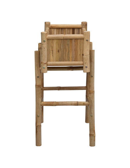 Vaso da Giardino con Supporto Naturale 50 x 38 x 74 cm Bambù