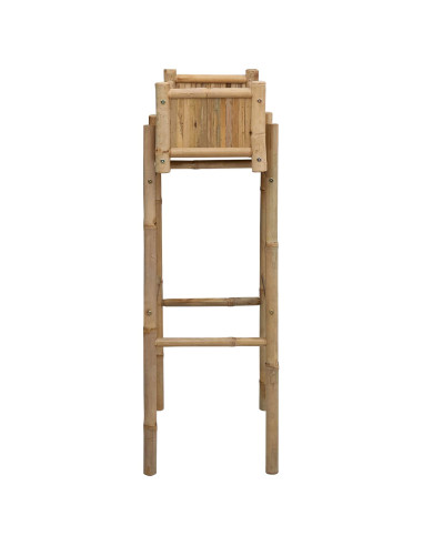 Vaso da Giardino con Supporto Naturale 50 x 38 x 114 cm Bambù